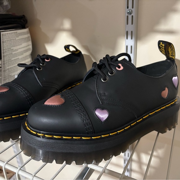 Dr. Martens Other - Dr. Martens Black and Pink Heart Oxfords